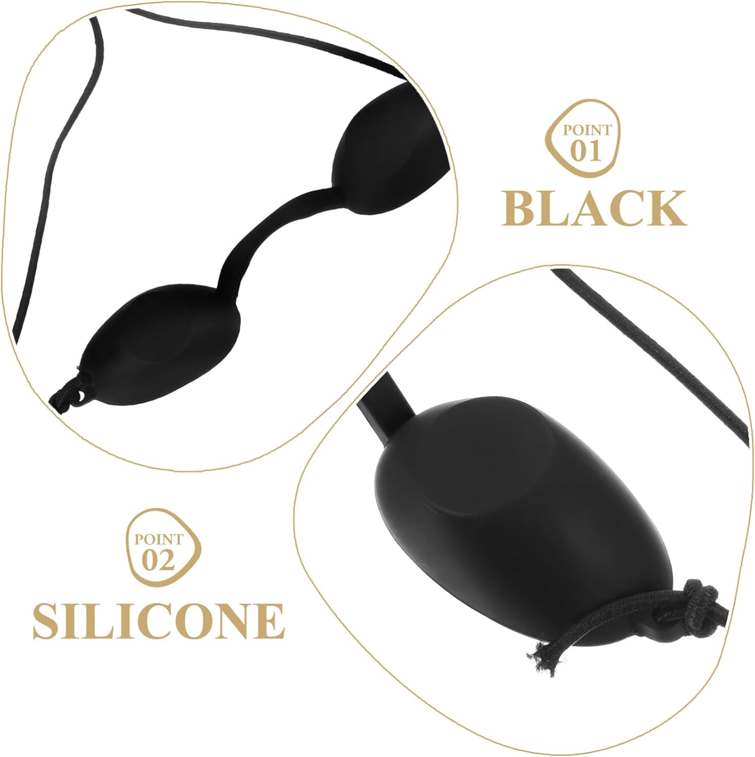 Baluue Led Eye Protection Goggles Led Light Eye Protection Goggles - Silicone Ipl Safety Red Blue Light Sunbed for Patients in Ipl, (Black) image number 1