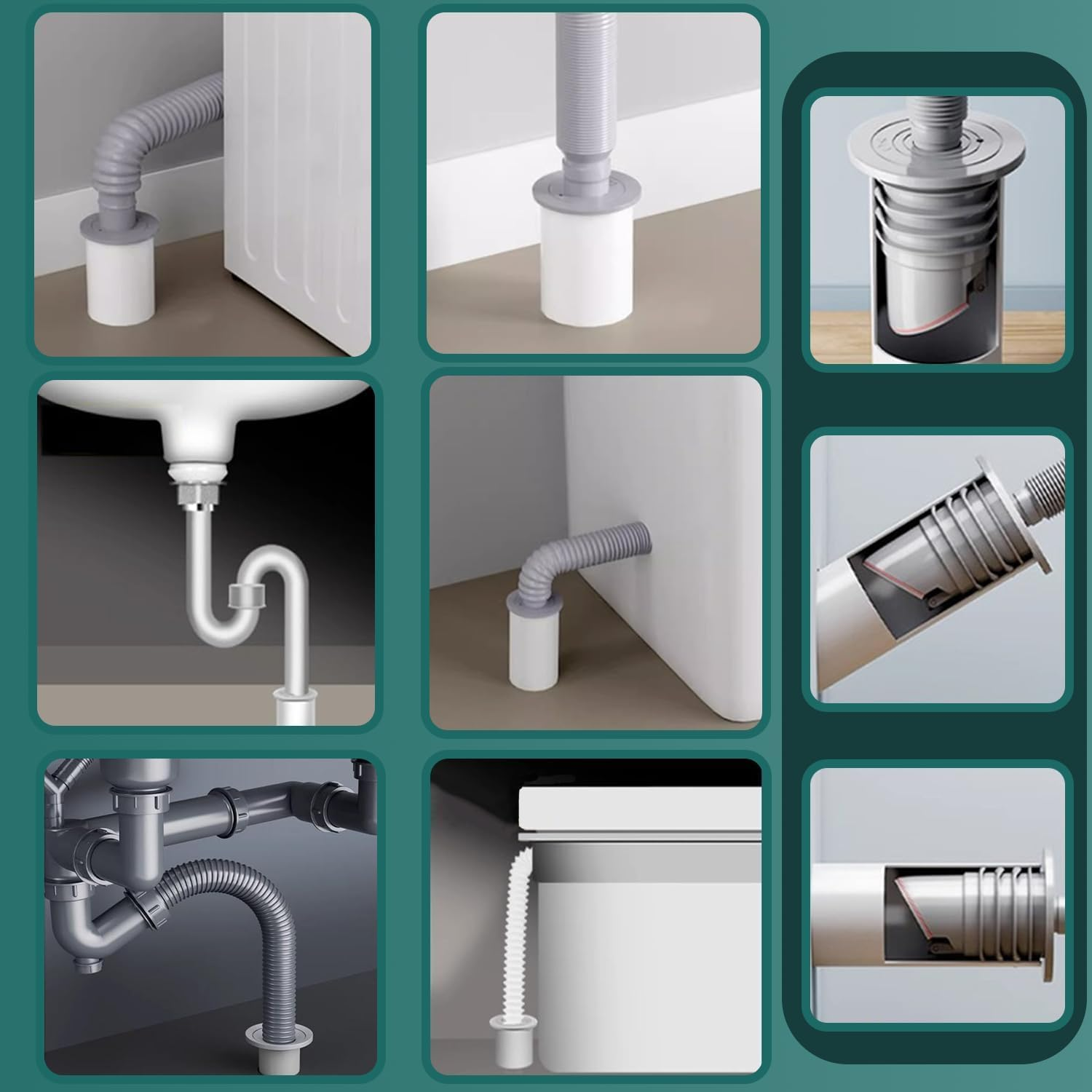 Anti-Odor Floordrainplug Sewerpipeseal Ringsealing Cover,2Pcs Washing Machinedrain Hoseseal,Floor Drainplugsewerpipeseal,Anti-Odor Floordrainsewerdeodorant Cover,Washerdrain Hoseseal image number 2