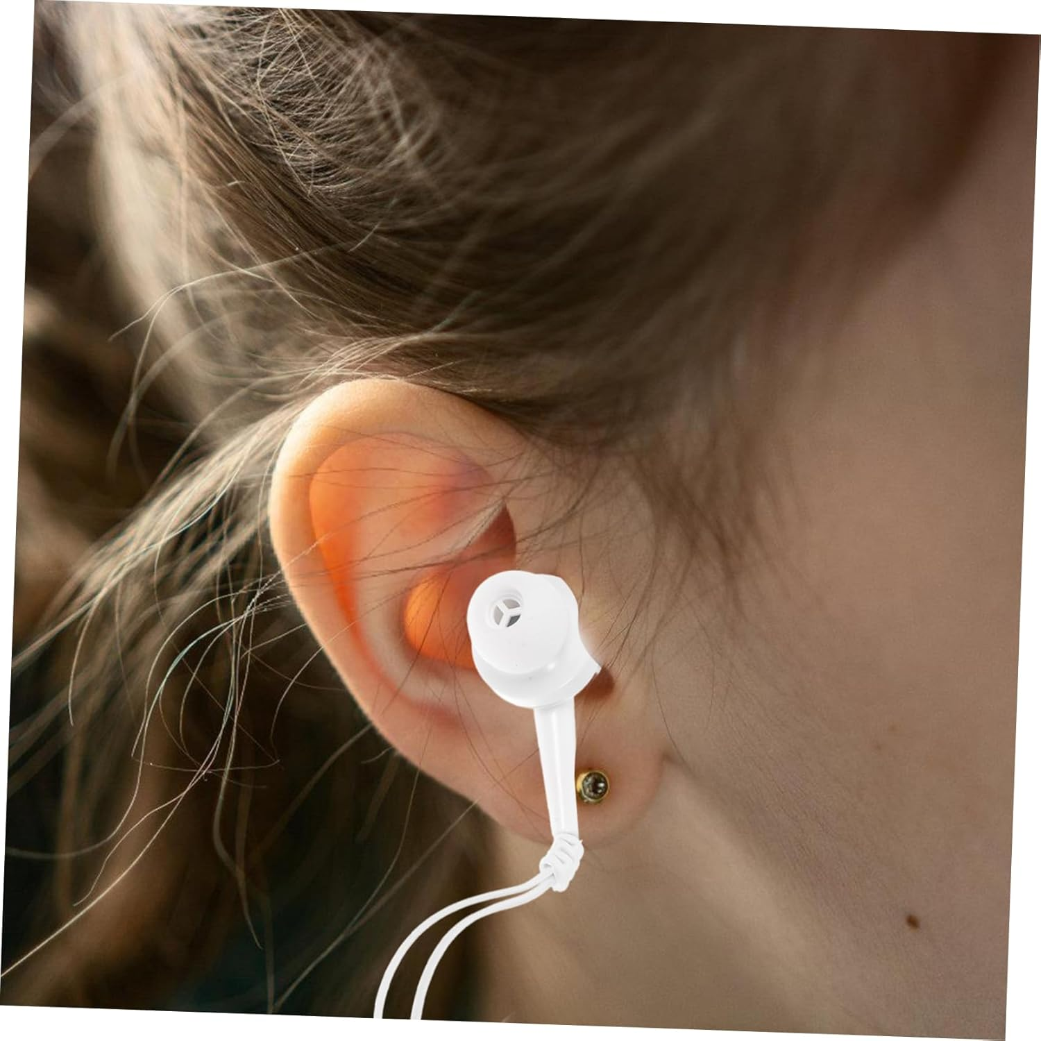 ANDRESLAD Retractable Wired Earbuds Ear Headphones Plug Earphones for Music Devices Compact Design Fit for Pocket Use Wired Retractable Earbuds for Computer Tablet image number 2