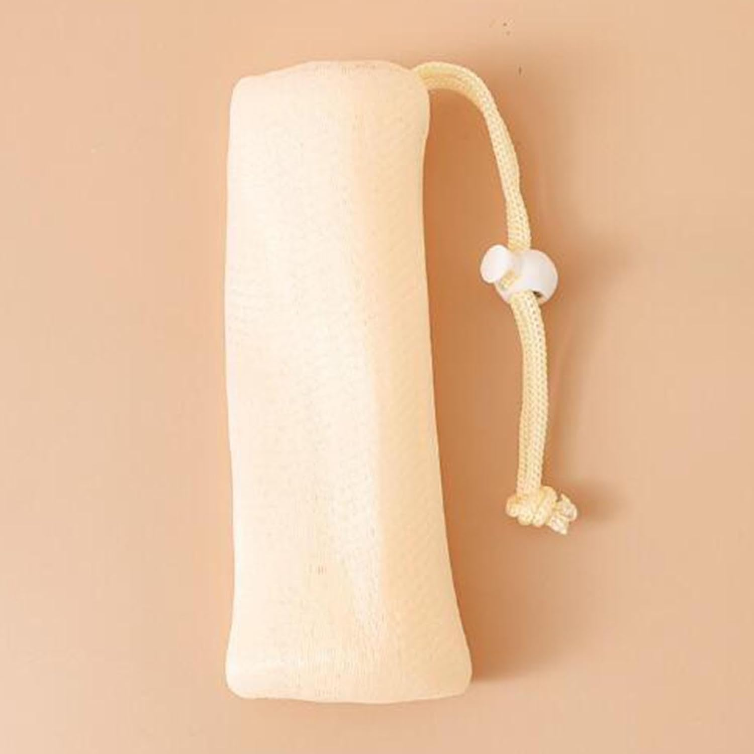Kokiya Exfoliator Body Scrubber Soap Pocket Holder, Mesh Soap Bag, Soap Saver Pouch with Drawstring for Hotel, Beige image number 4
