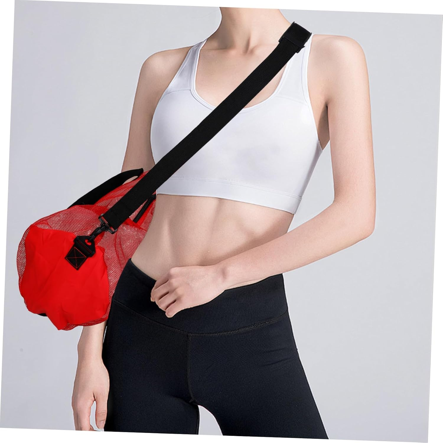 Large Mesh Beach Tote Bag for Swimming Gear Portable Nylon Storage Handbag for Clothes Towels Accessories for Pool and Seaside Activities image number 2