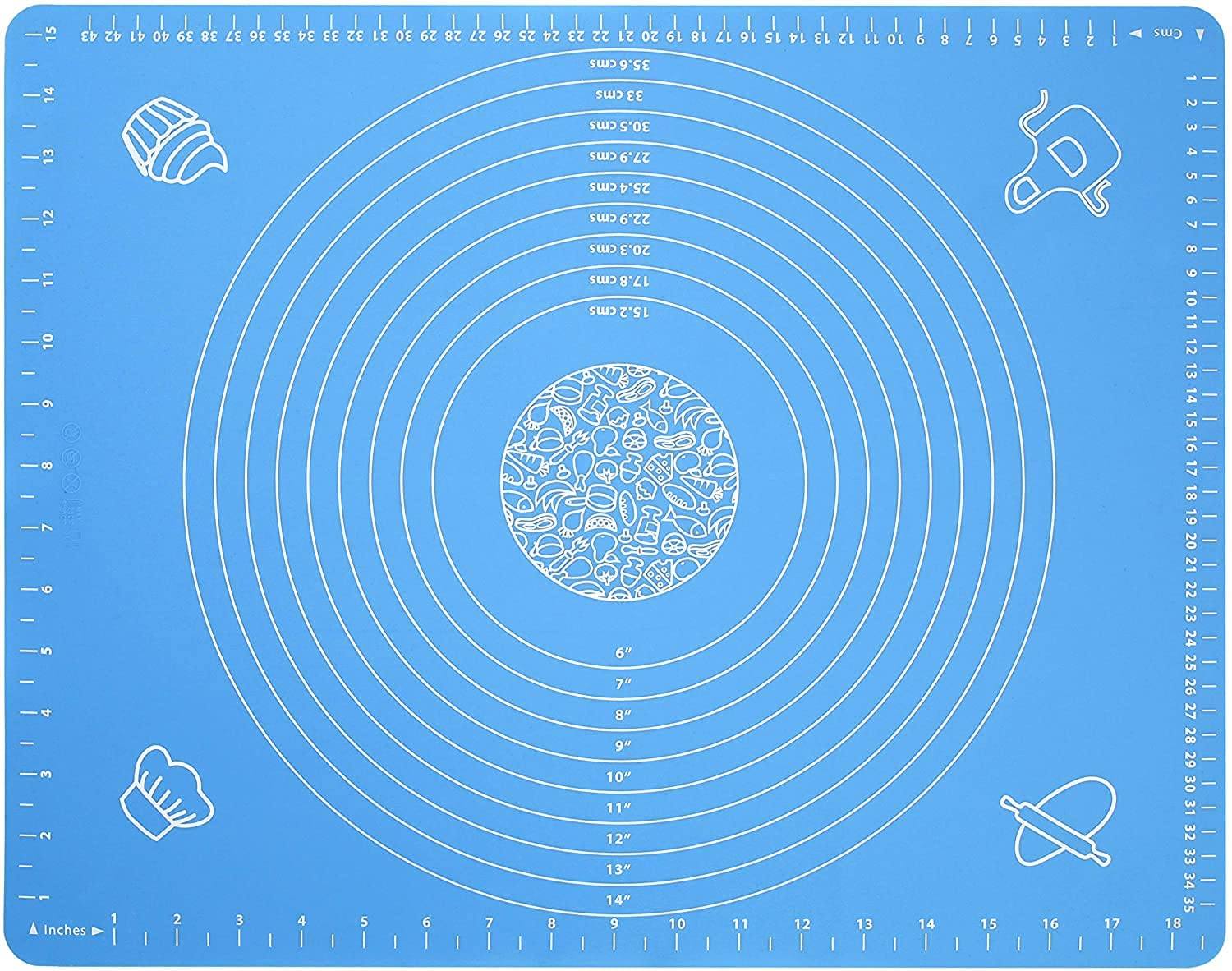 Silicone Baking Mat for Rolling Pastry Dough with Measurements, 19.7" X 15.7" BPA Free Non Stick and Non Slip Pink Table Sheet Baking Supplies for Bake Pizza Cake