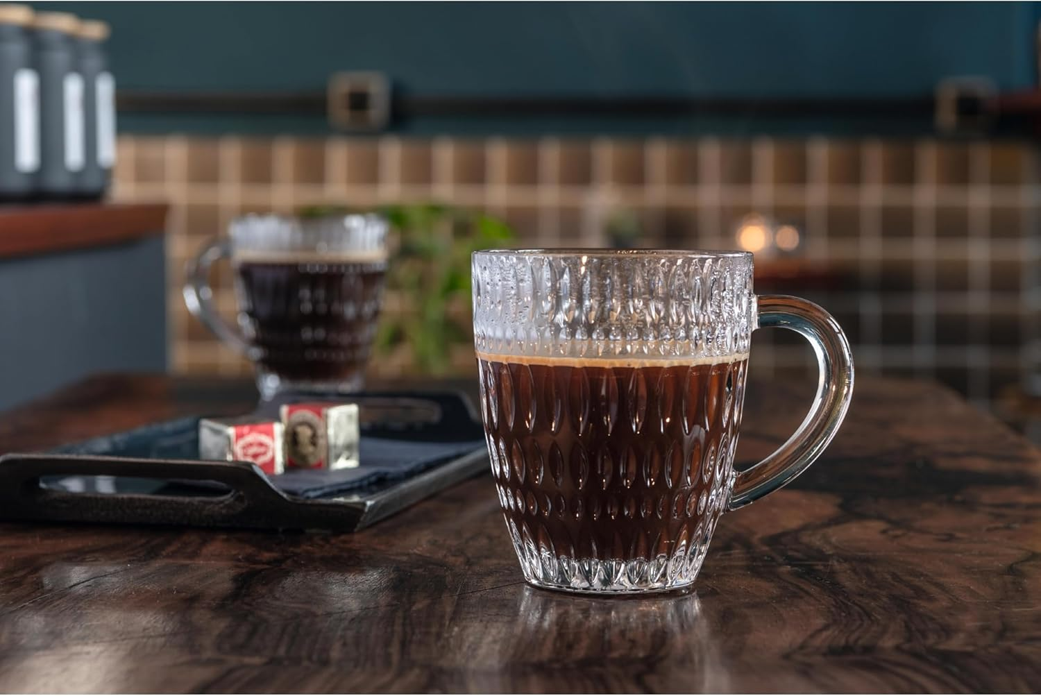 Nachtmann 104908 Set of 2 Crystal Glass Coffee Mugs 392 Ml Ethnic Barista image number 2