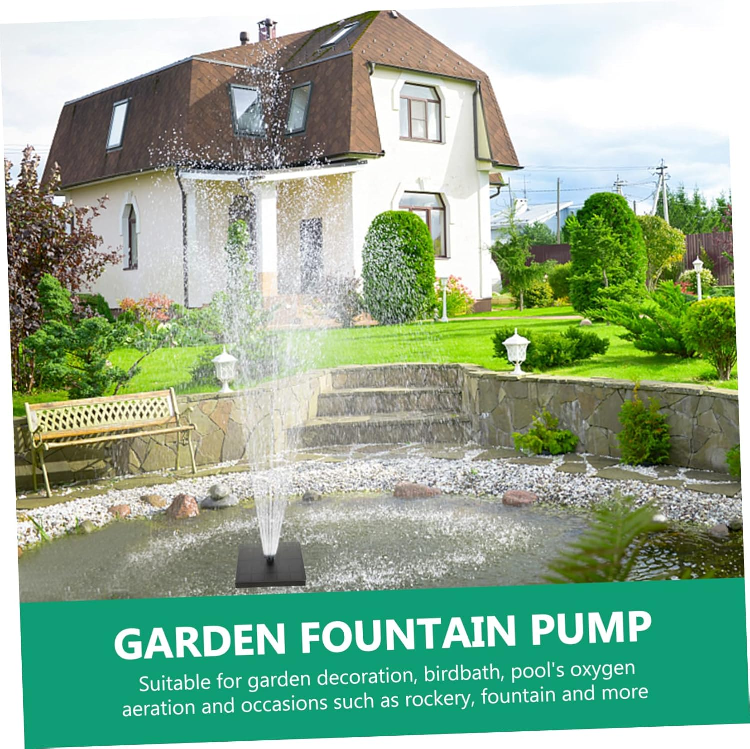 Solar Powered Fountain Outdoor Fountain Pump for Pool Garden Water Pump Solar Floating Design for Pool Accessories and Water Scenarios image number 3