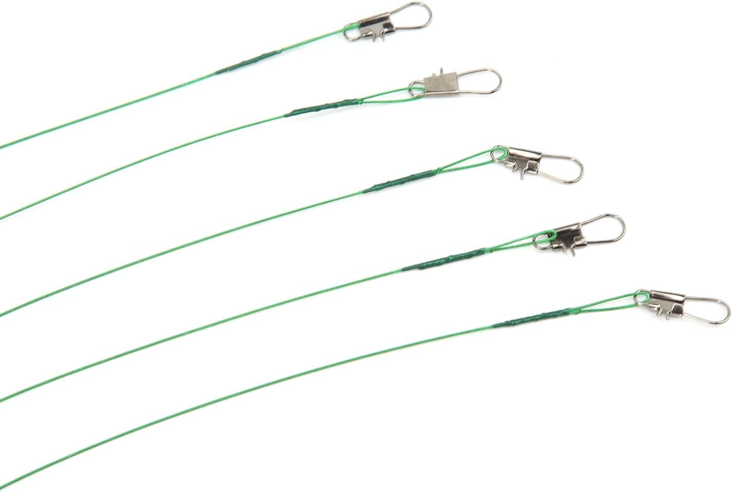 Fishing Wire Leader, Swivels Snap 100PCS Protective Fishing Leader for Fisherman image number 1