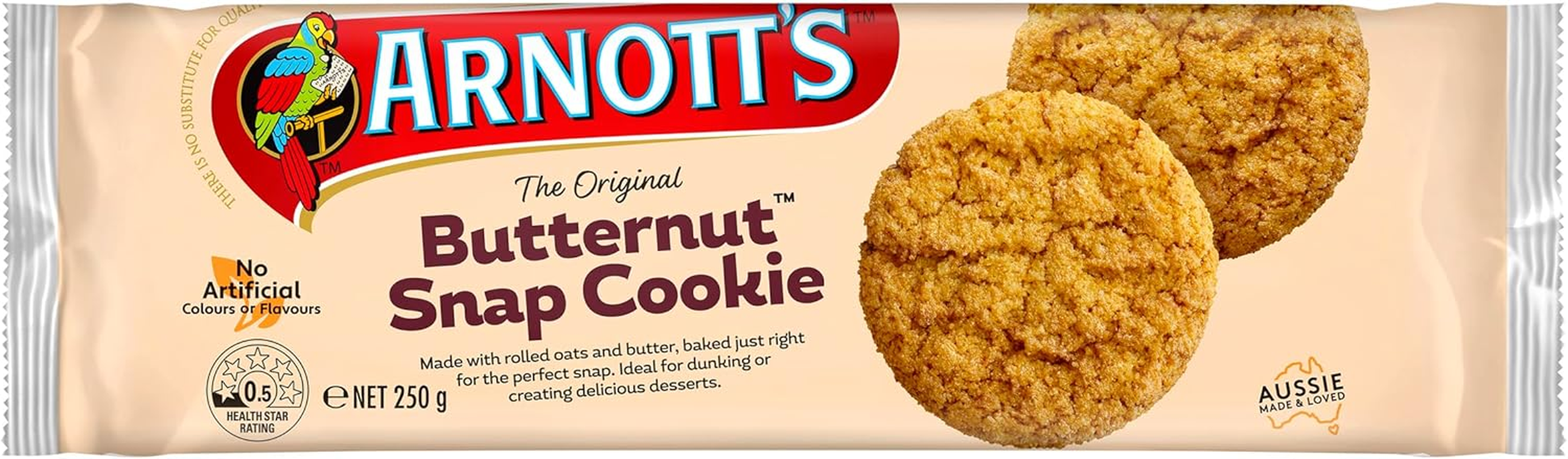 Arnotts Butternut Snap Cookie Biscuits, 250G image number 4