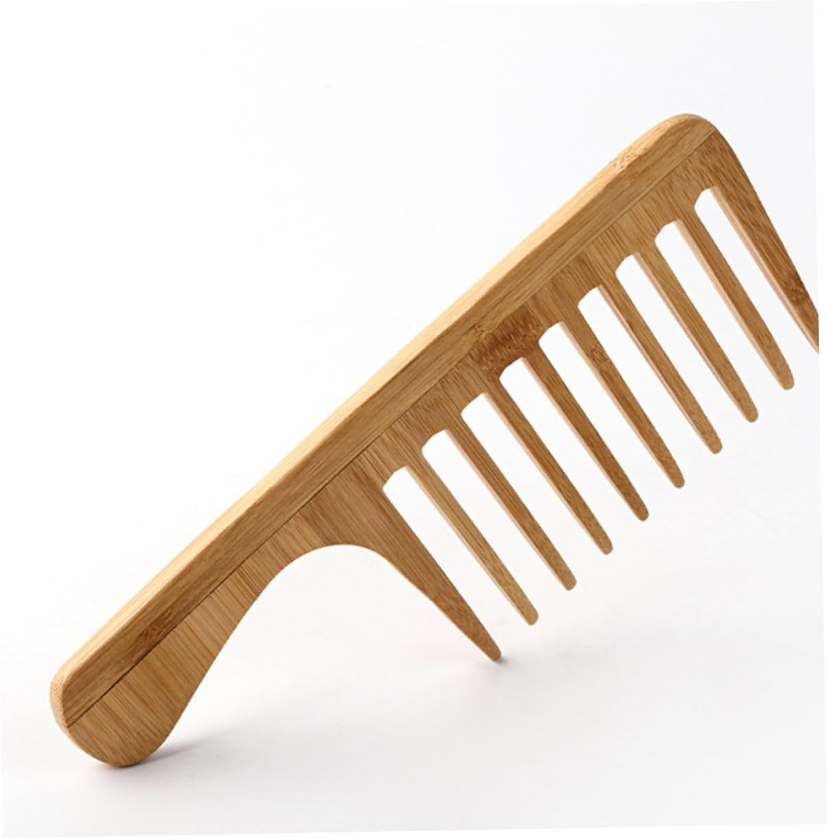Minkissy 2Pcs Bamboo Wide Tooth Comb for Men Women for Curly Thick Long Hair Detangling Styling Vintage Hair Styling Essential for Home Travel Business Reduces Breakage image number 6