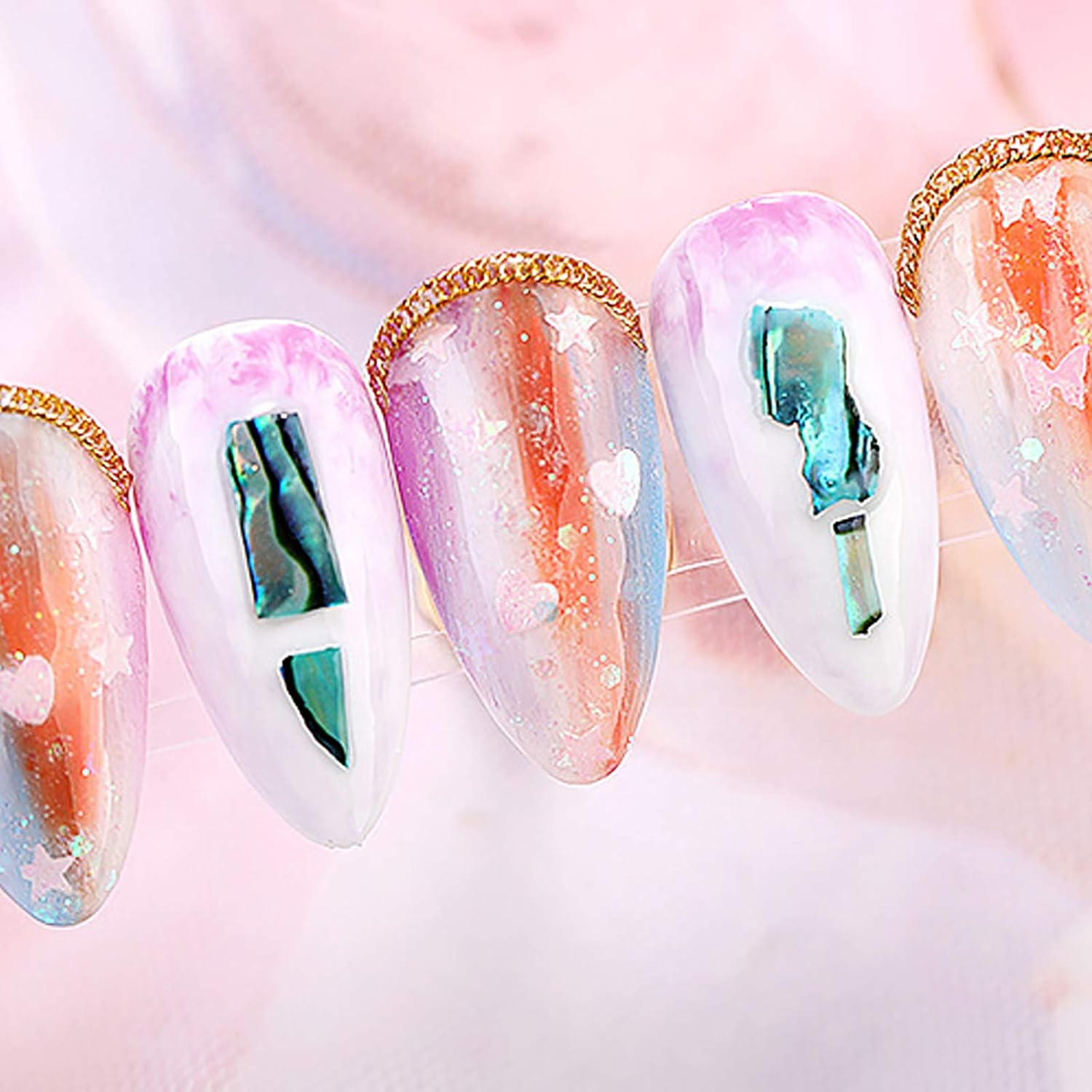 2 Set Eye Makeup Fairy Sequins Butterfly Nail Nail Sequins for Cosmetic Face image number 3