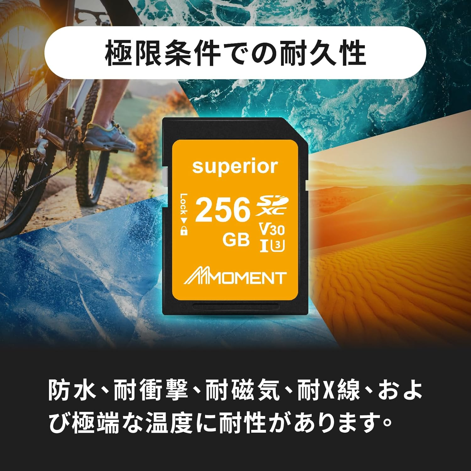 MMOMENT SD Card, 256 GB Memory Card, Supports 4K Videos, Digital Cameras/Slr/V30/Class 10/UHS-I/U3 (Up to 95 Mb/S Read)