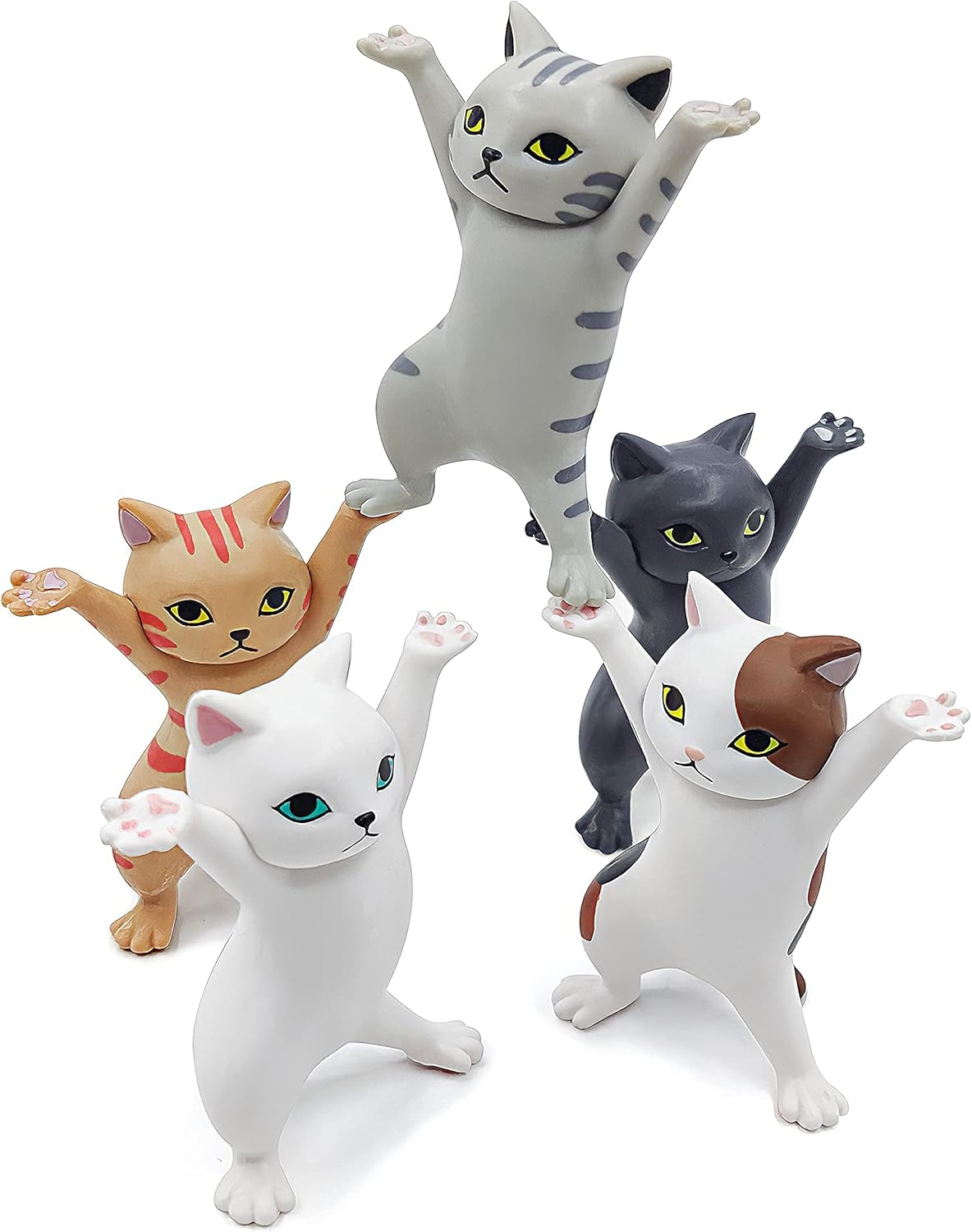 Igone Dancing Cats Pen Holder,Cat Lover Gifts,Creative the Coffin Dancers for Desk or Home Decoration Ornaments Small Item Storage Cute Working Cats 5PCS image number 5