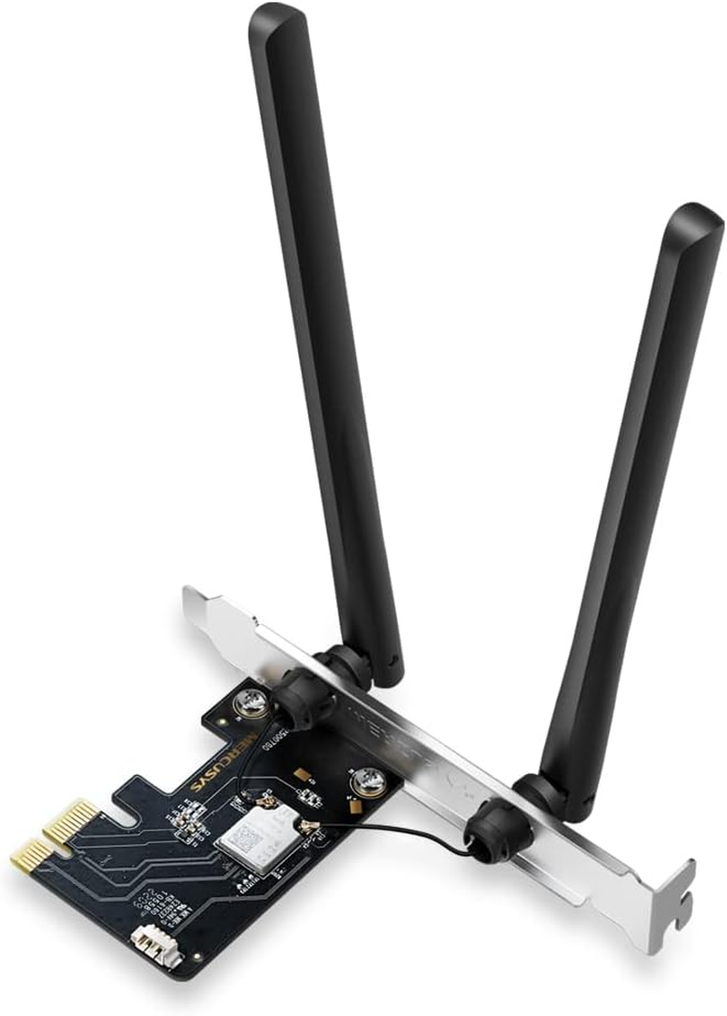 Mercusys AXE5400 Wi-Fi 6E Bluetooth 5.3 Pcie Adapter, Tri-Band, Faster Speed & Broader Coverage, WPA3 Security, 2X MU-MIMO, OFDMA, Windows Compatible (MA86XE) image number 1