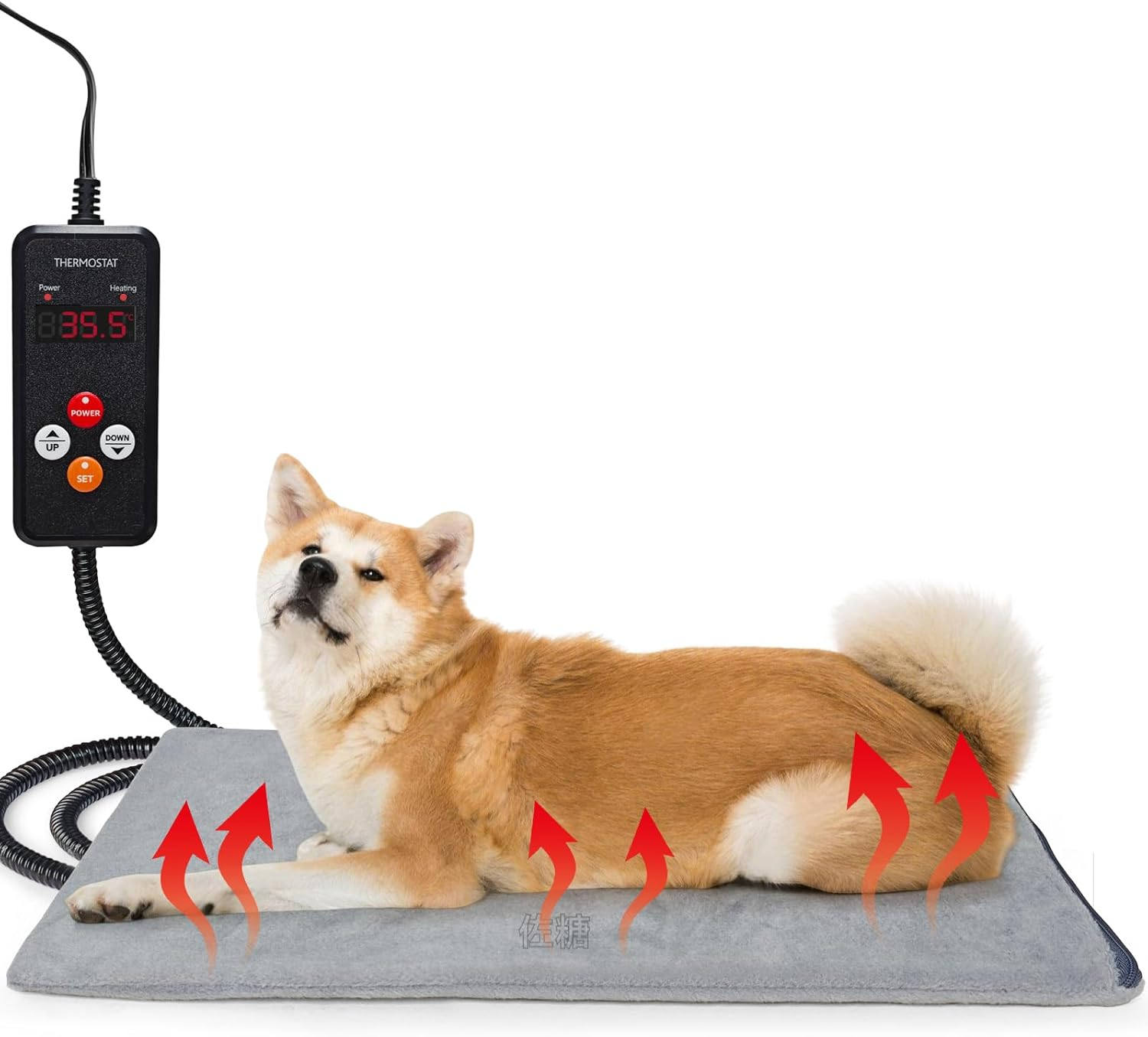 Pet Heating Pad for Cats and Dogs - Electric Warming Mat with Timer & Temperature Setting, Waterproof Cover, Auto Shut-Off - Safe Indoor Bed Warmer (L 70X40Cm) image number 2