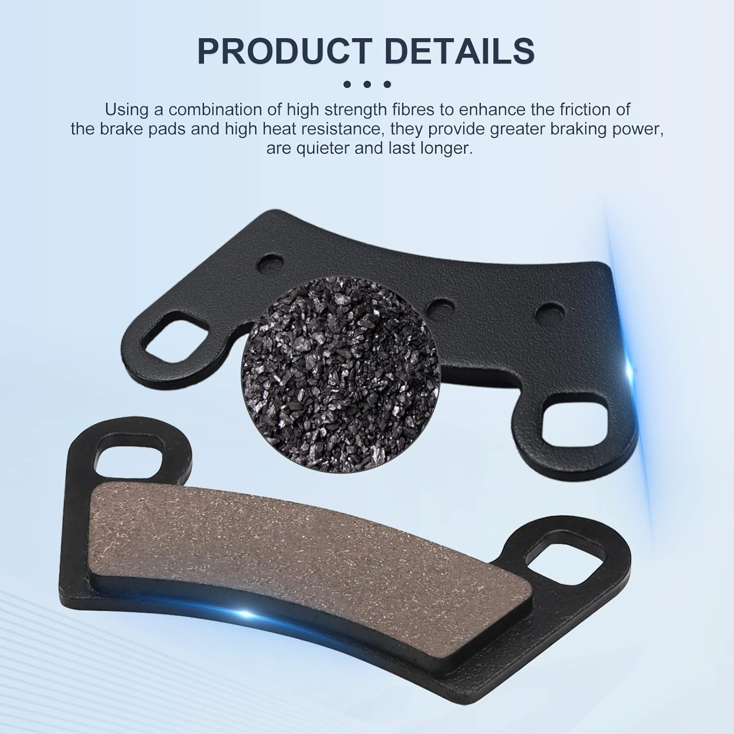 Front&Rear Brake Pads for Polaris Ranger XP 1000 2018-2023 General 1000 EPS 2016-2020 Ranger Crew XP 1000 2019-2020 image number 2