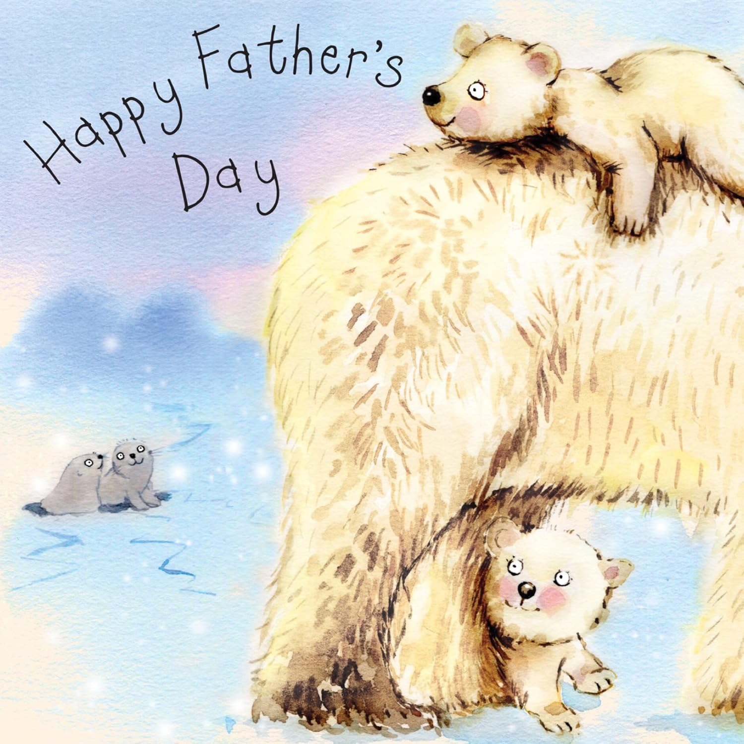 Twizler Father'S Day Card Dad Polar Bear - Father Day Card from Daughter or Son image number 1