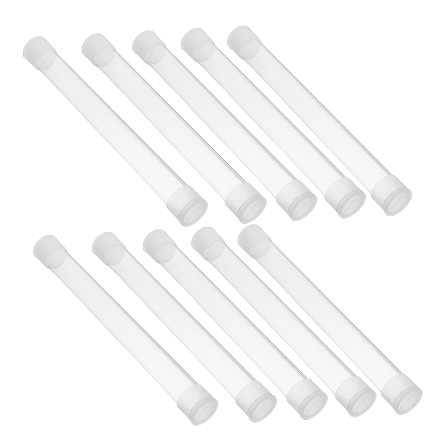 Cabilock 10Pcs Thermometer Storage Case Plastic Protective Tube Portable Organizer for Home Hospital Travel Splash-Resistant Safety Container image number 4