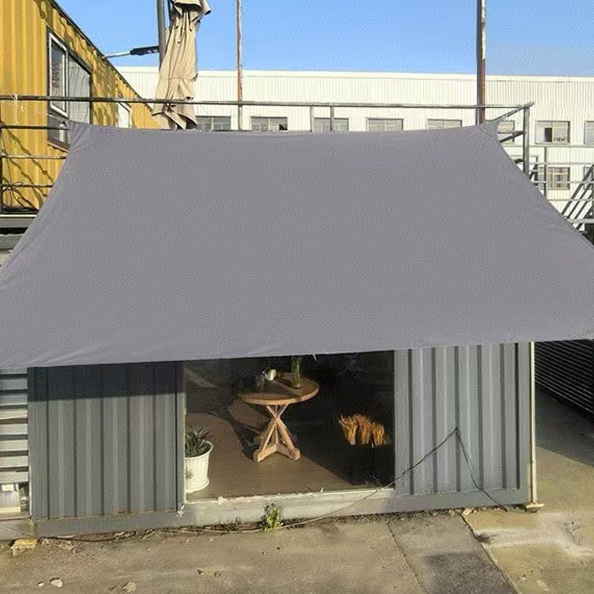 AIMALL Outdoor Waterproof Sunshade Sail, Uv-Proof Oxford Cloth Garden Tent for Swimming Pools, Uv-Protection Sunshade Sail in Quadrilateral & Triangle Shapes image number 6