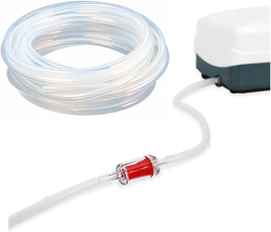 5M Aquarium Air Line PVC Clear Fish Tank, Wanfoou 3Mm*5Mm Pure Silicone Tubing, Clear and Flexible Aquarium Airline Tubing，For Fish Tank Air Pump, Aquariums，Terrariums and Hydroponics image number 1