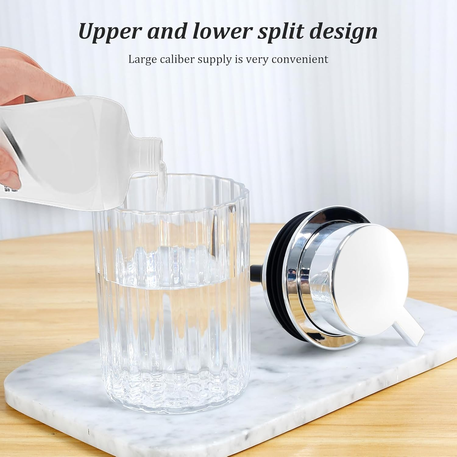 Foaming Hand Soap Dispenser, Clear Soap Foaming Dispenser, Refillable Pump, Delicate Pump Bottle Container, for Essential Oil Shampoo Dish Soap, for Kitchen Bathroom Hotel image number 6