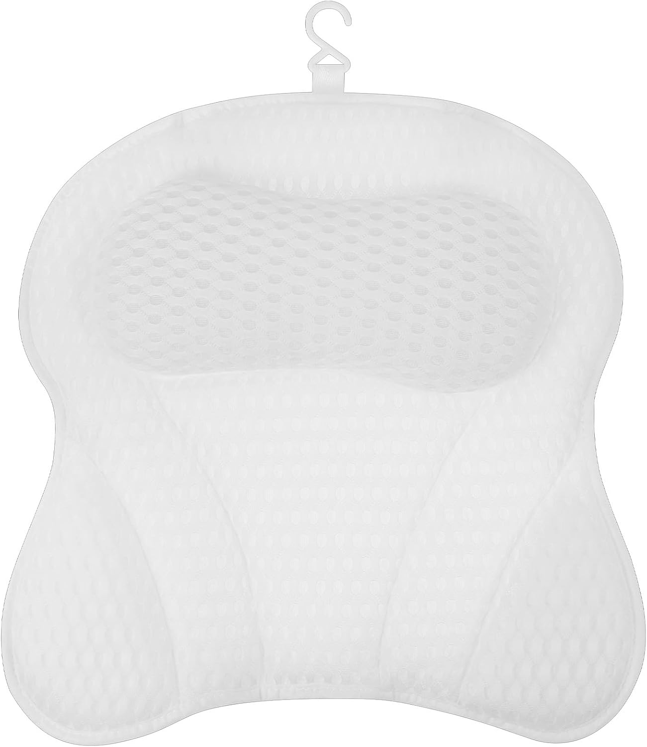 Thick Padded Bathtub Pillow, Ergonomic Machine Washable Bath Neck Back Support, with anti Slip Suction Cup, Helps Support Head, Back, Shoulder and Neck, Fits All Bathtub, Hot Tub, Spa (Wave Pattern)