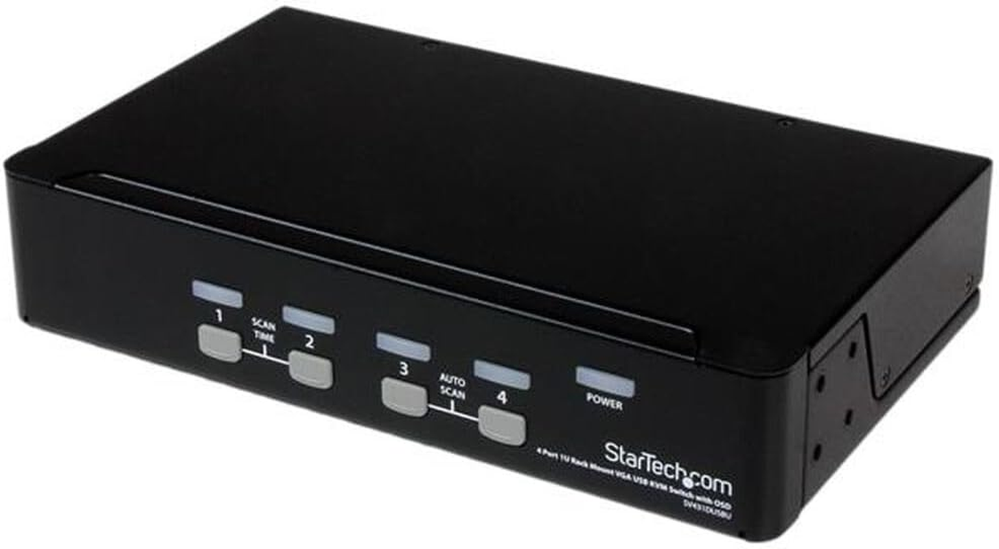 Startech.Com SV431DUSBU 4 Port 1U Rack Mount USB KVM Switch with OSD image number 1