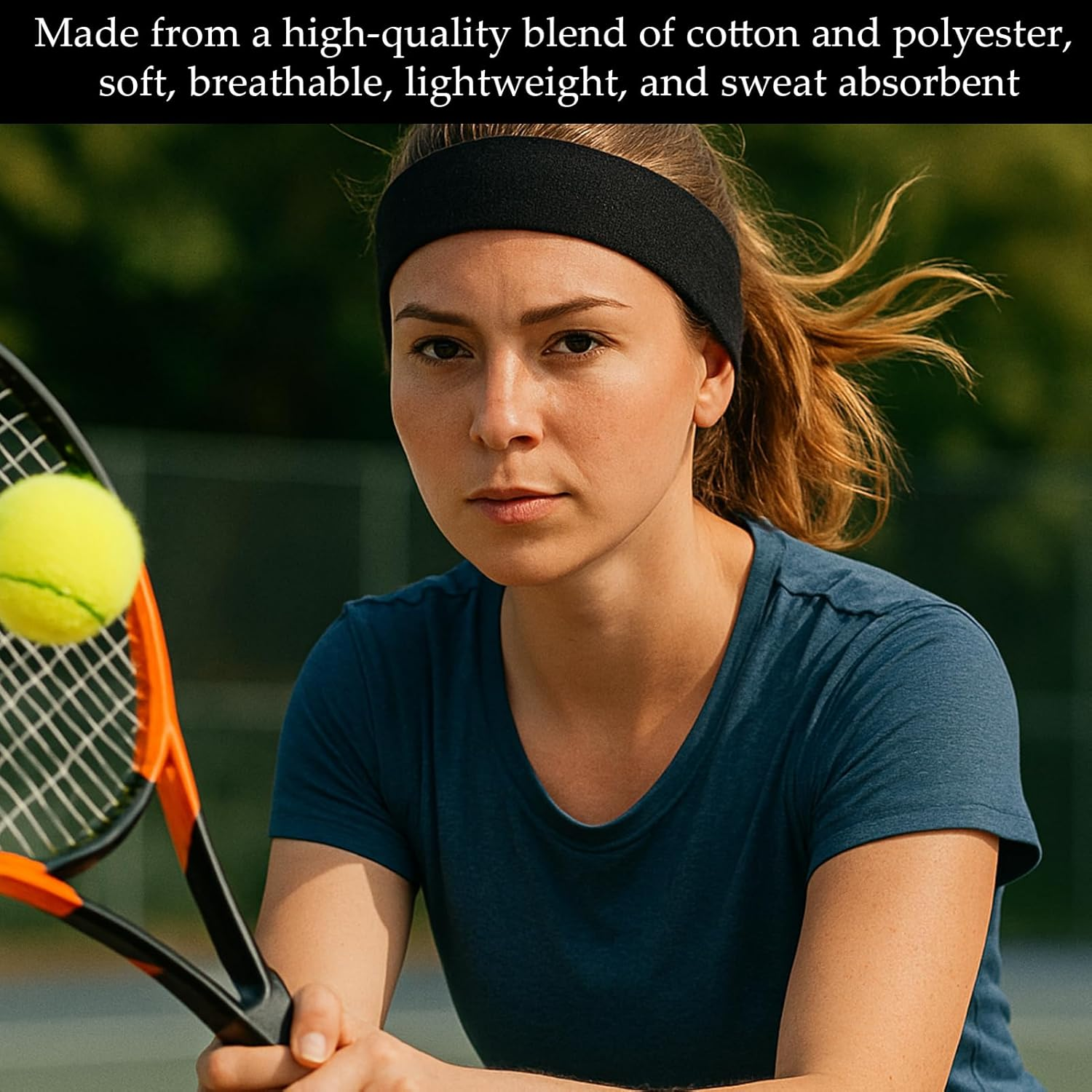 Pack of 7 Women'S Hair Bands, Hair Bands, Women'S Headbands, Sports, Non-Slip, Elastic Hair Bands for Women, Yoga, Workout Fitness image number 1