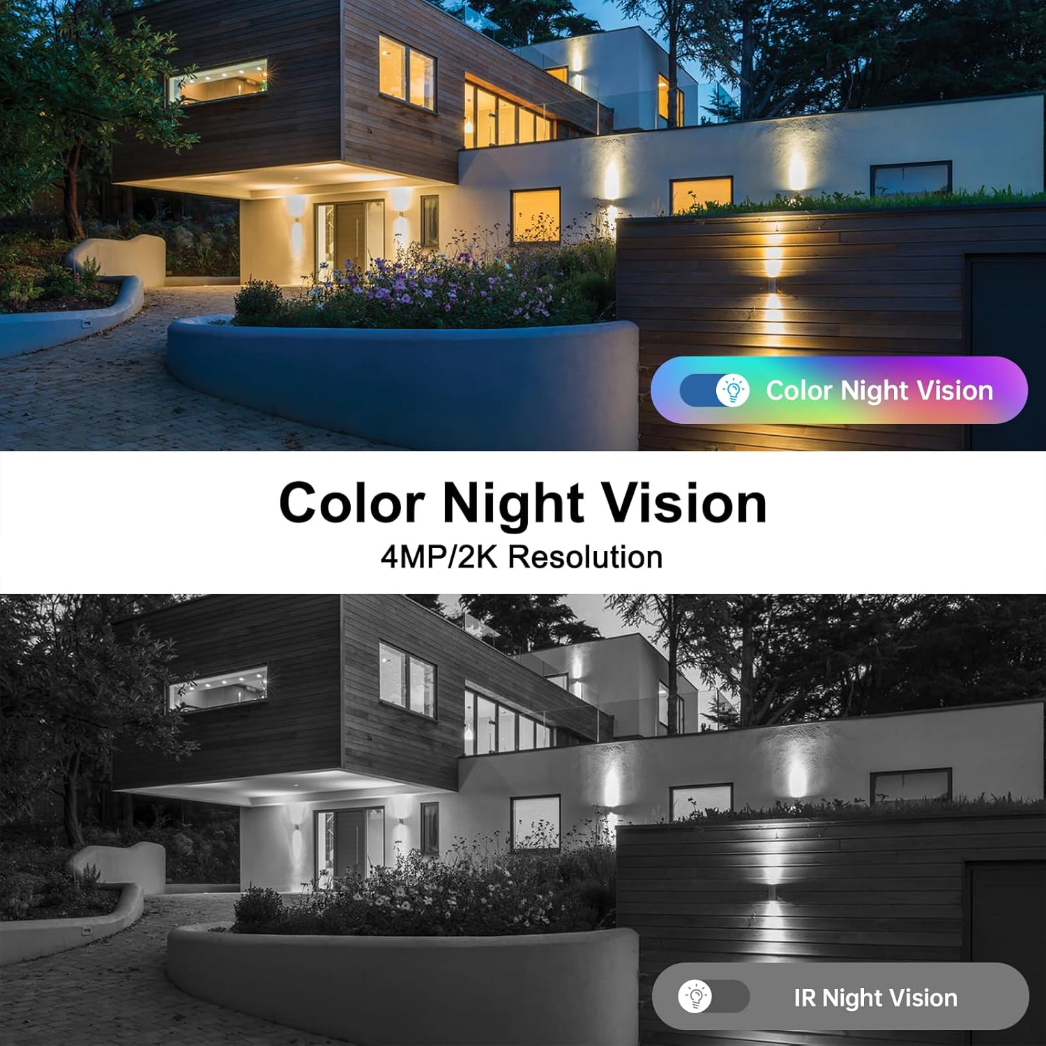 Wireless Security Cameras Outdoor, 2K HD Battery Powered Cameras for Outdoor Home Security Eseecloud, 2.4G Wifi Surveillance Indoor, AI Motion Detection,