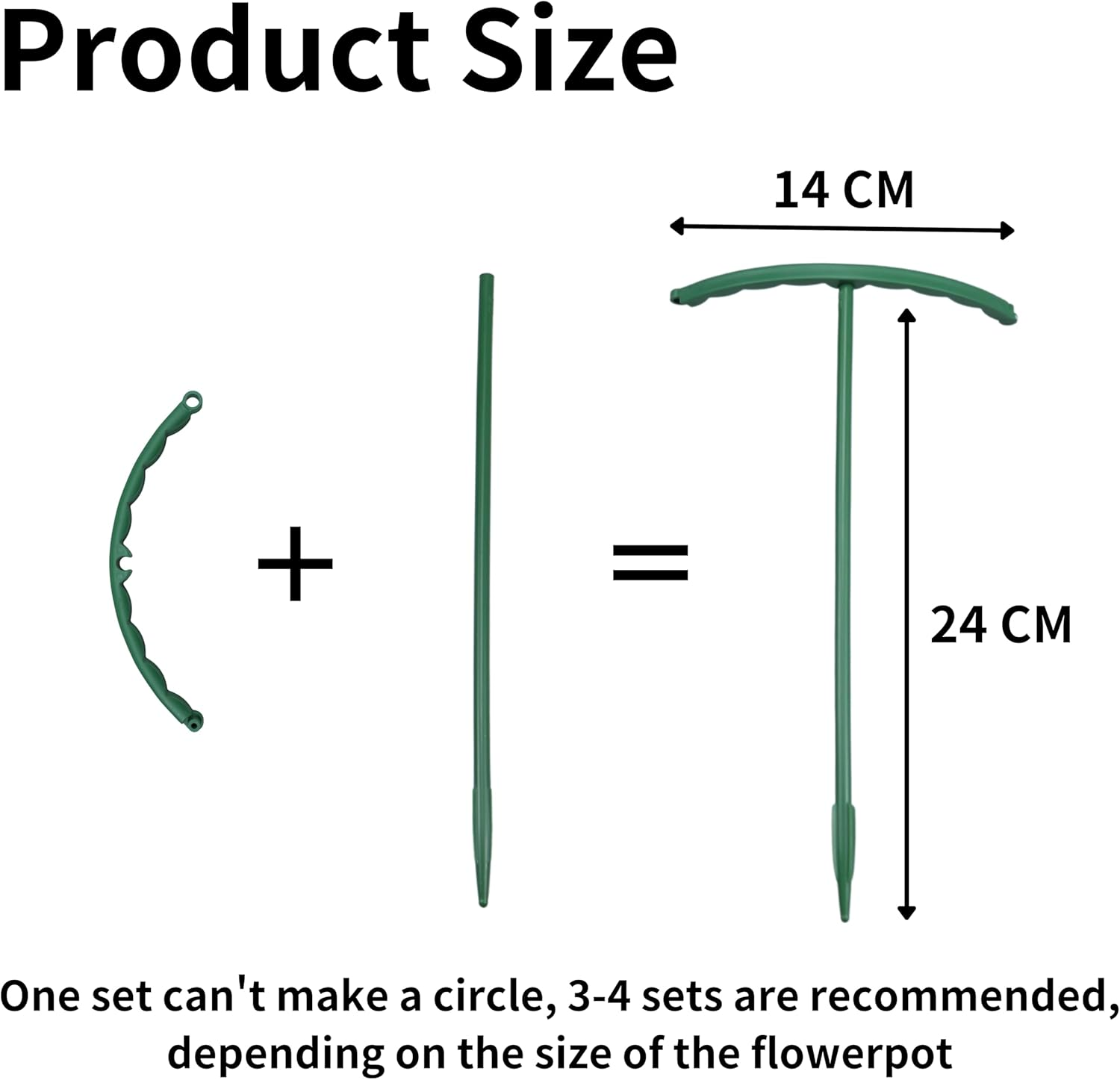 10 Pack Plant Stand, Plastic Plant Support Stakes, Half round Ring Plastic Cage Holder Flower Pot Climbing Trellis for Indoor and Outdoor Leafy Plants, Vegetable, Flower image number 6