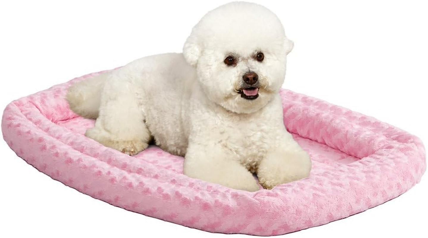 Double Bolster Pet Bed | 18-Inch Dog Bed Ideal for Toy Dog Breeds & Fits 18-Inch Long Dog Crates