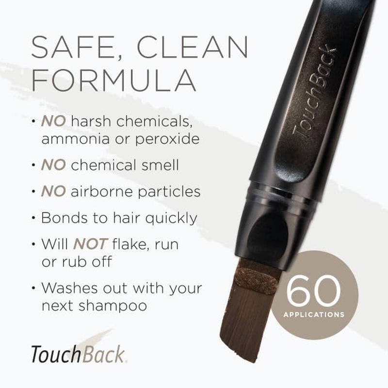 Touchback PRO Gray Root Touch up Marker Applicator - Real Hair Color (Medium Brown) image number 3