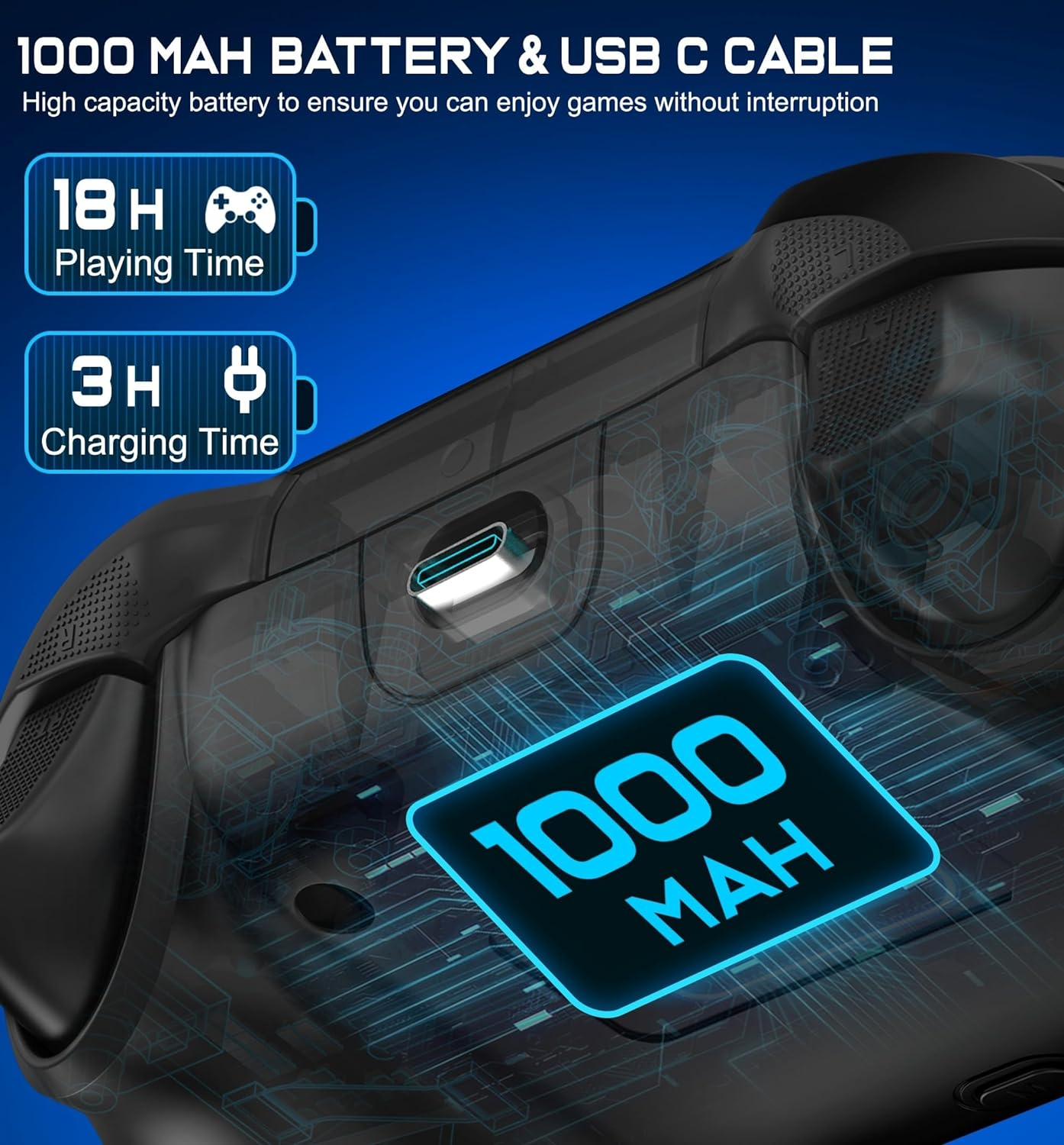 Wireless Switch Pro Controller for Nintendo Switch Controller/Lite/Oled, Cool RGB Wired PC Game Joysticks-Wireless Ios/Android Remote with LED Light/Programmable Nintendo Switch Accessories image number 3