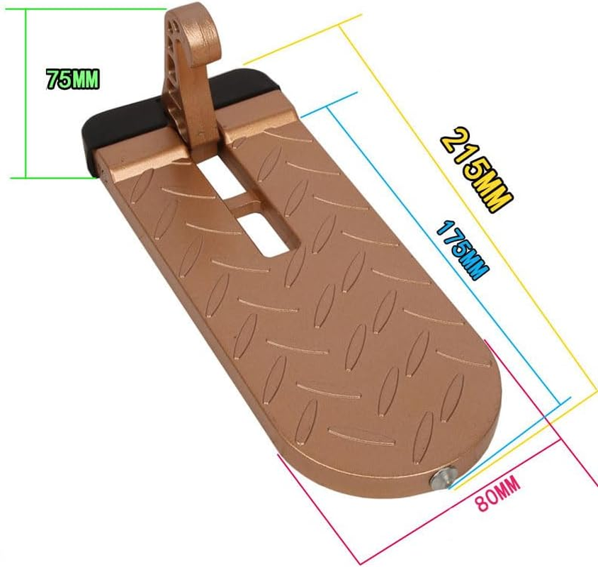 Swpato Car Door Step with Glass Breaker Safety Hammer & Roof Rack Access,Foldable Roof Rack Door Step - Fits Most Car, SUV and Truck, Max Load 400 Lbs(Long) - Black Long image number 5