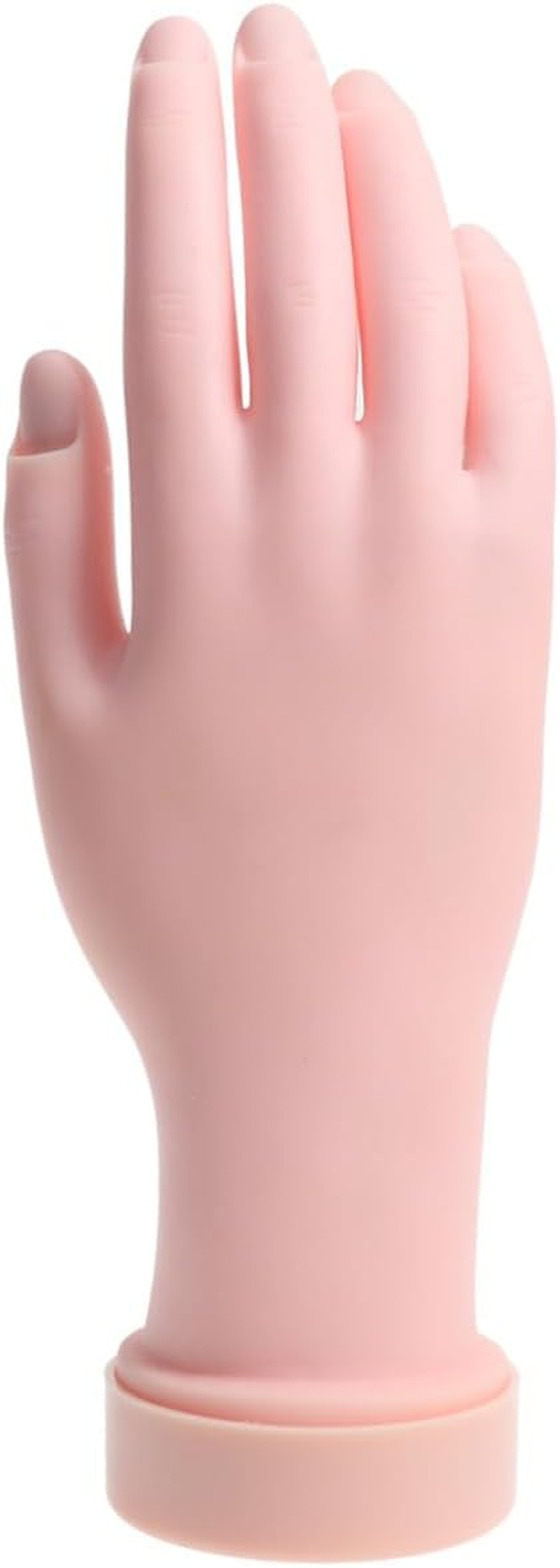 WOONEKY Nail Art Practice Prosthetic Right Hand Model Movable Bendable Rubber Hand Nail Tips Insertable Tool for Beginners Salon Artists image number 3