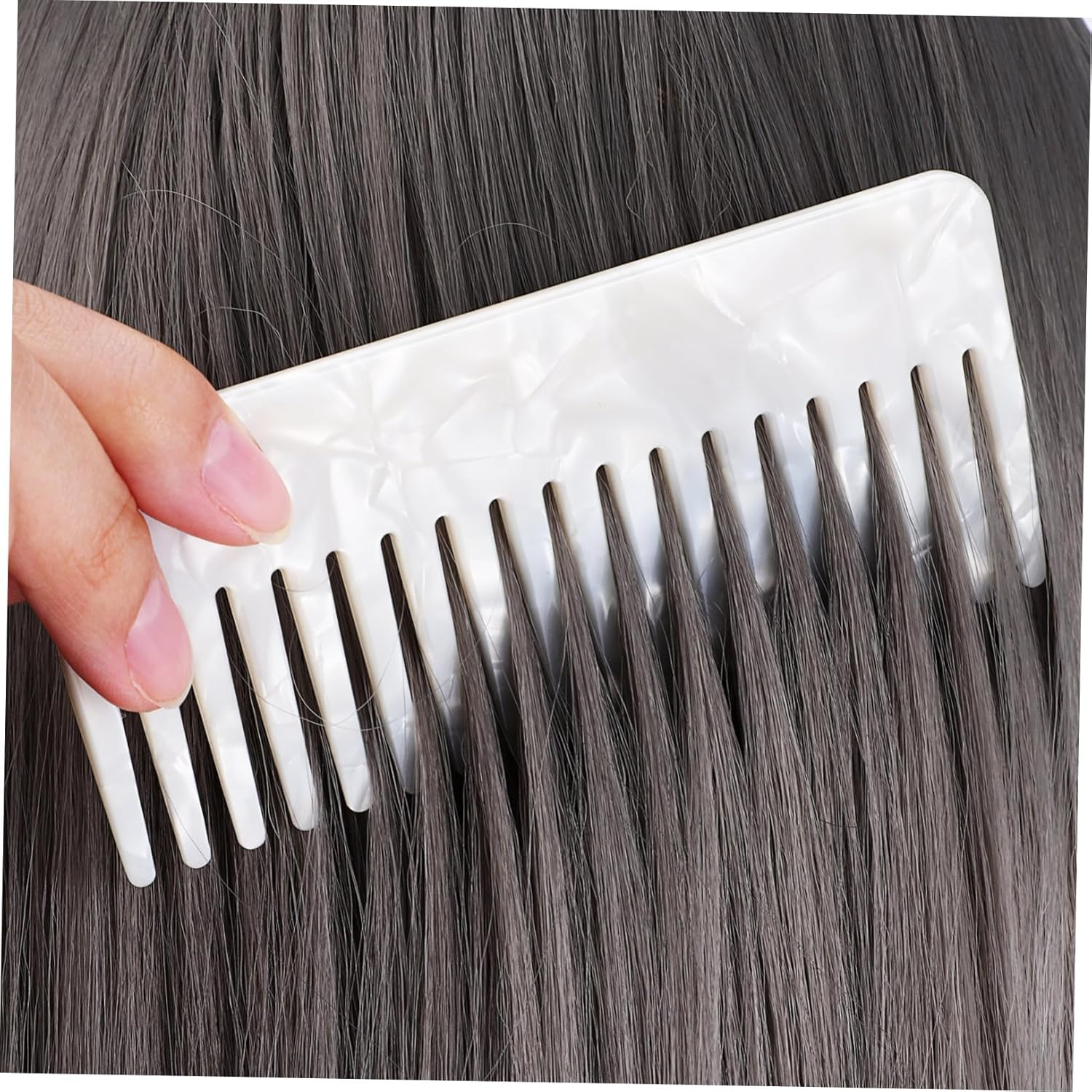 AUTSUPPL Hair Detangler Comb Rifua Wide Tooth Brush Shower Hair Comb for Wet Dry image number 2