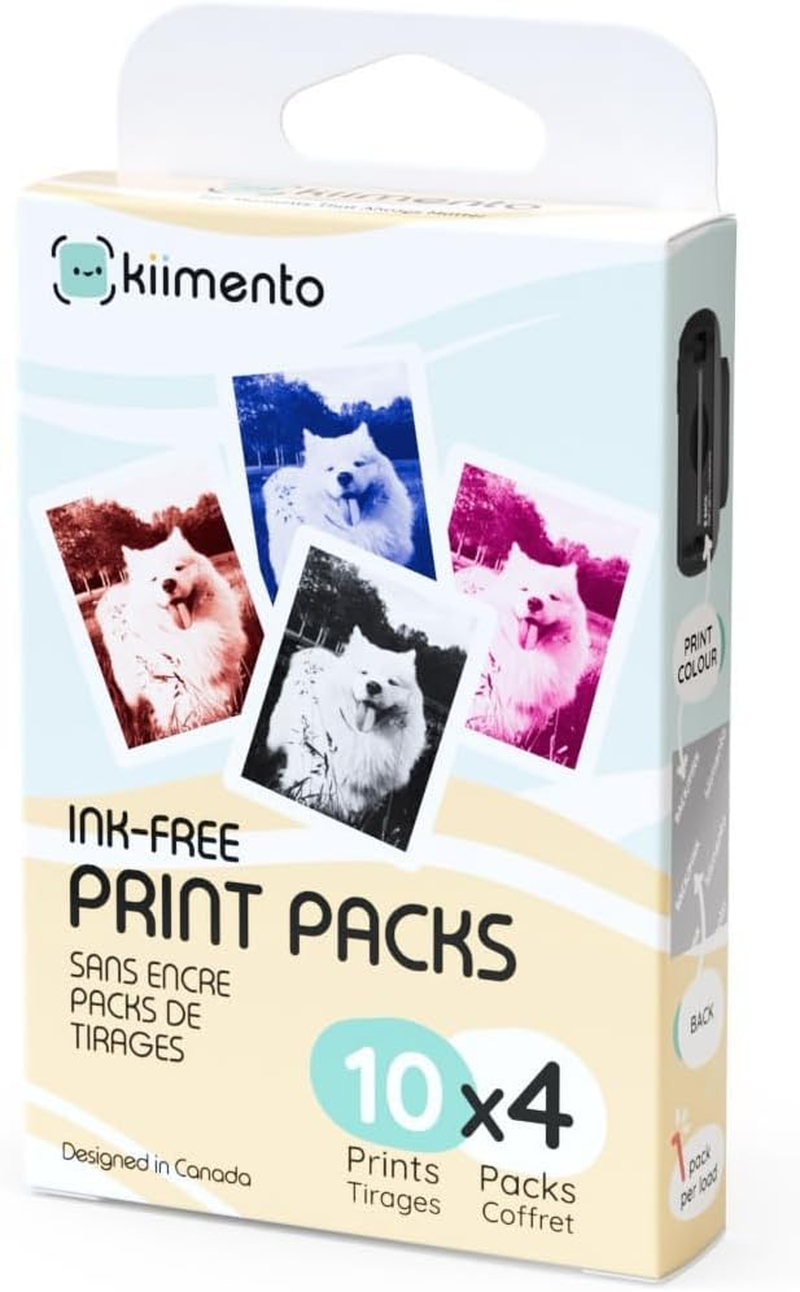 Kidamento P2 Instant Print Camera Film, 40-Sheet Color Thermal Paper, BPA & BPS Free, 78X56Mm Vertical, 4 Styles (10 Each): Timeless, Golden, Calm, Sweet image number 6