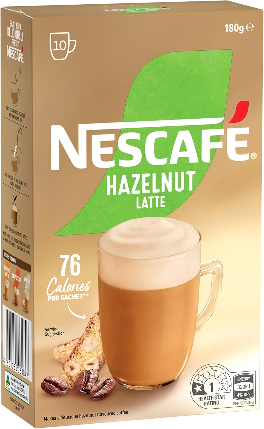 Nescafe Menu Hazelnut Latte Instant Coffee Mix 18 G (Pack of 10) image number 4