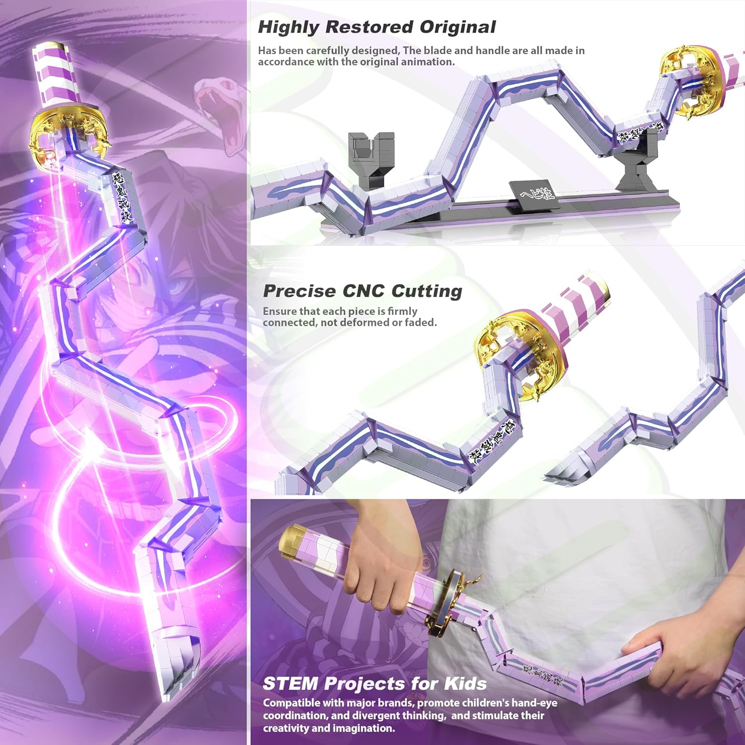 Jorumo Iguro Obanai Sword Building Block image number 4