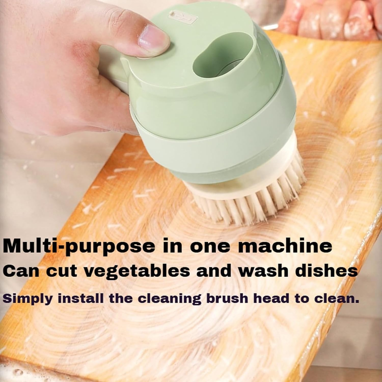 Sliceease Chopper, 4 in 1 Multi-Functiona Picador Electrico De Verduras Y Vegetales, Sliceease Rechargeable Electric Vegetable Set, Wireless Grinder, for Home Kitchen(Green) image number 4