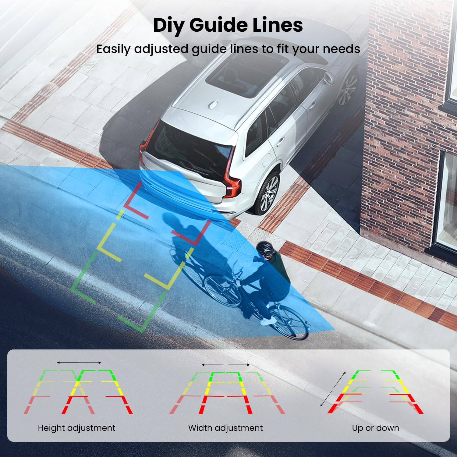 AUTO-VOX Wireless Backup Camera for Car Easy Install: No Delay 5" HD 1080P Rear View Camera with Clear Night Vision 2 Channels, IP69K Waterproof Back up Camera System for Truck, Pickup, SUV, Van - W12 image number 1