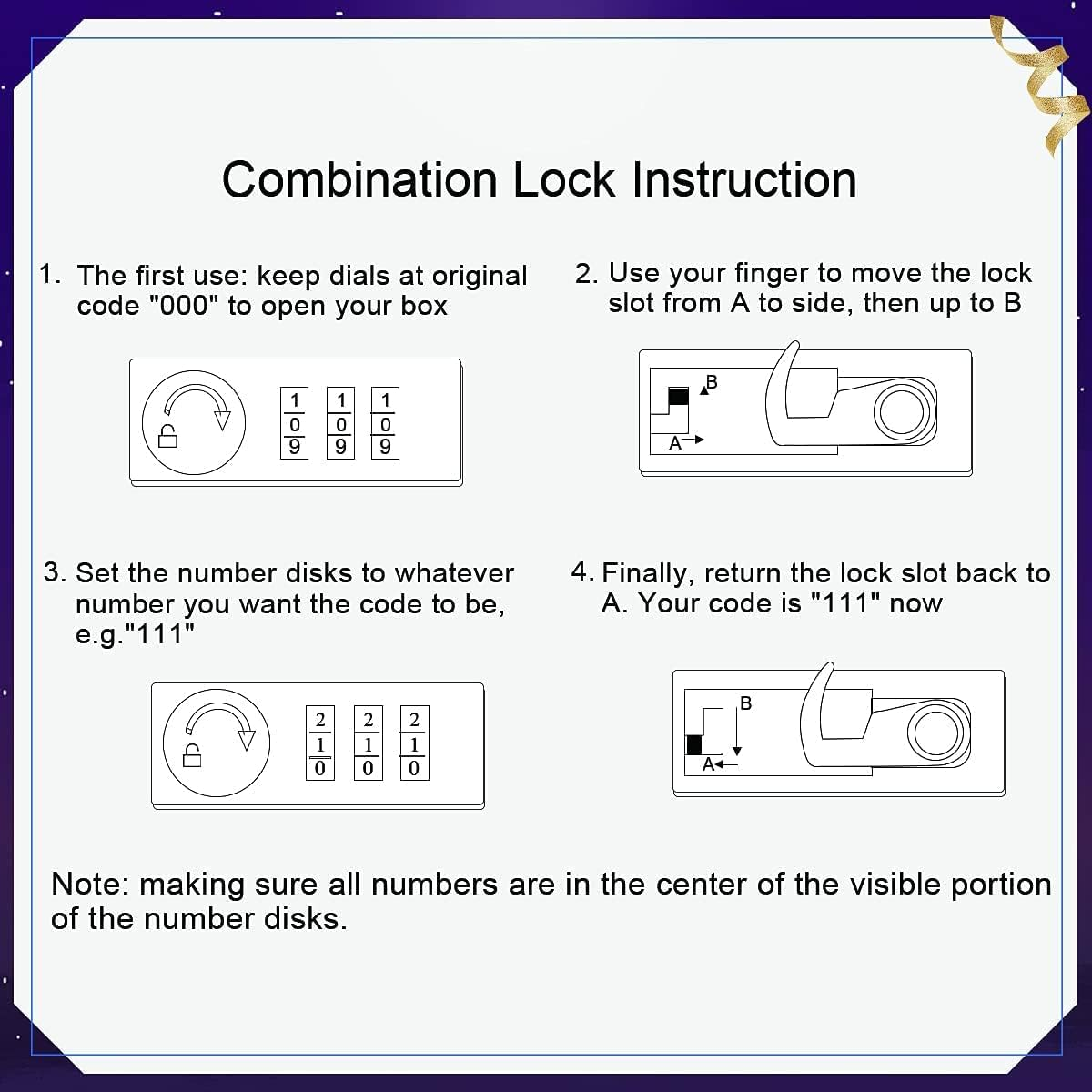 Mailbox with Combination Lock, Lovndi Wall Mounted Locking Mailboxes, Medium Capacity Drop Lock Box for Outdoor, Black image number 4