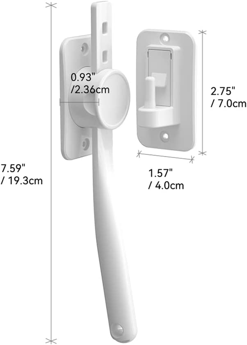 SAFELON Baby Safety Door Finger Pinch Guard, Lock & Stopper for Kids & Pets, Convenient Cats Entry, Adjustable Latch for Dogs No More Pet Gates (White) image number 2