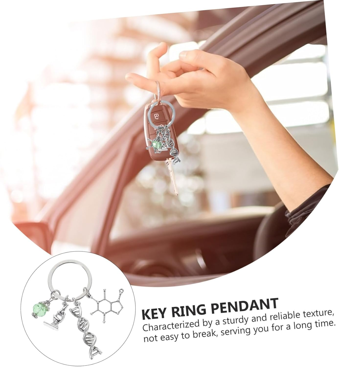 SHERCHPRY Chemical Keychain Unique Ear Jewelry Punk Ear Phone Purse Keychain Backpack Accessories Key Chain Charm Locket Colgantes Para De Mujer Phone Accessories Key Alloy image number 1