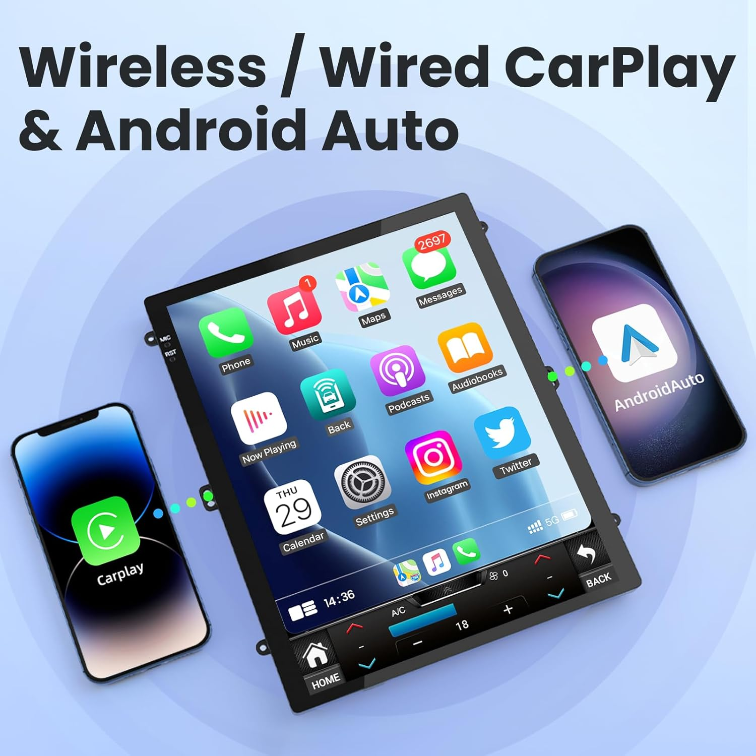 8 Core 4G RAM 64G ROM Car Radio for Chevrolet Chevy Cruze 2009-2015: Upgrade HD Touch Screen Replacement Stereo Wireless Carplay Android Auto Bluetooth 5.0 GPS 5G Wifi SWC AM FM DSP