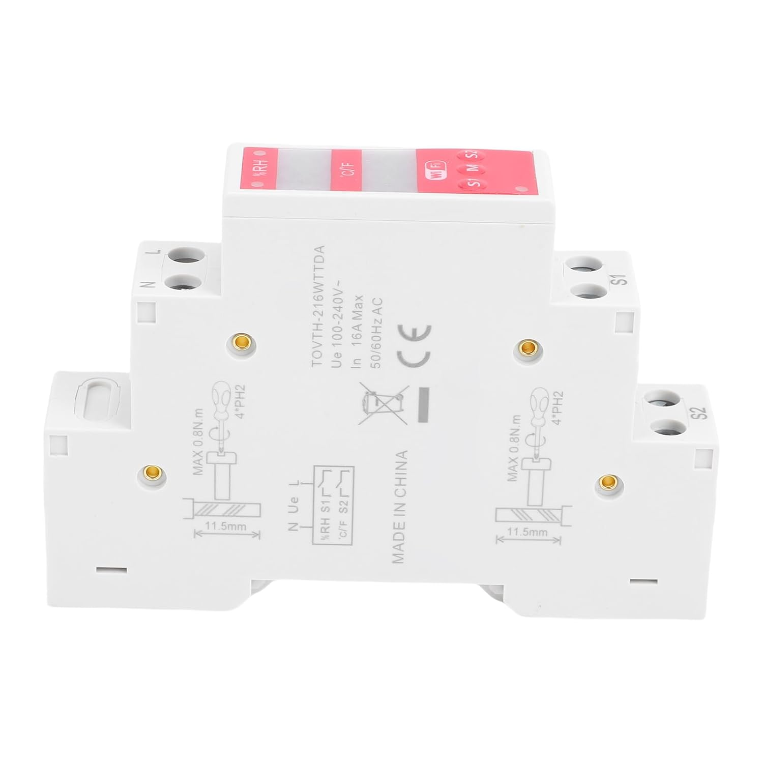 Eujgoov Wifi Temperature Humidity Switch Real Time Monitoring Dual Screen for Industrial Incubator Breeding Farm Remote Monitoring image number 3