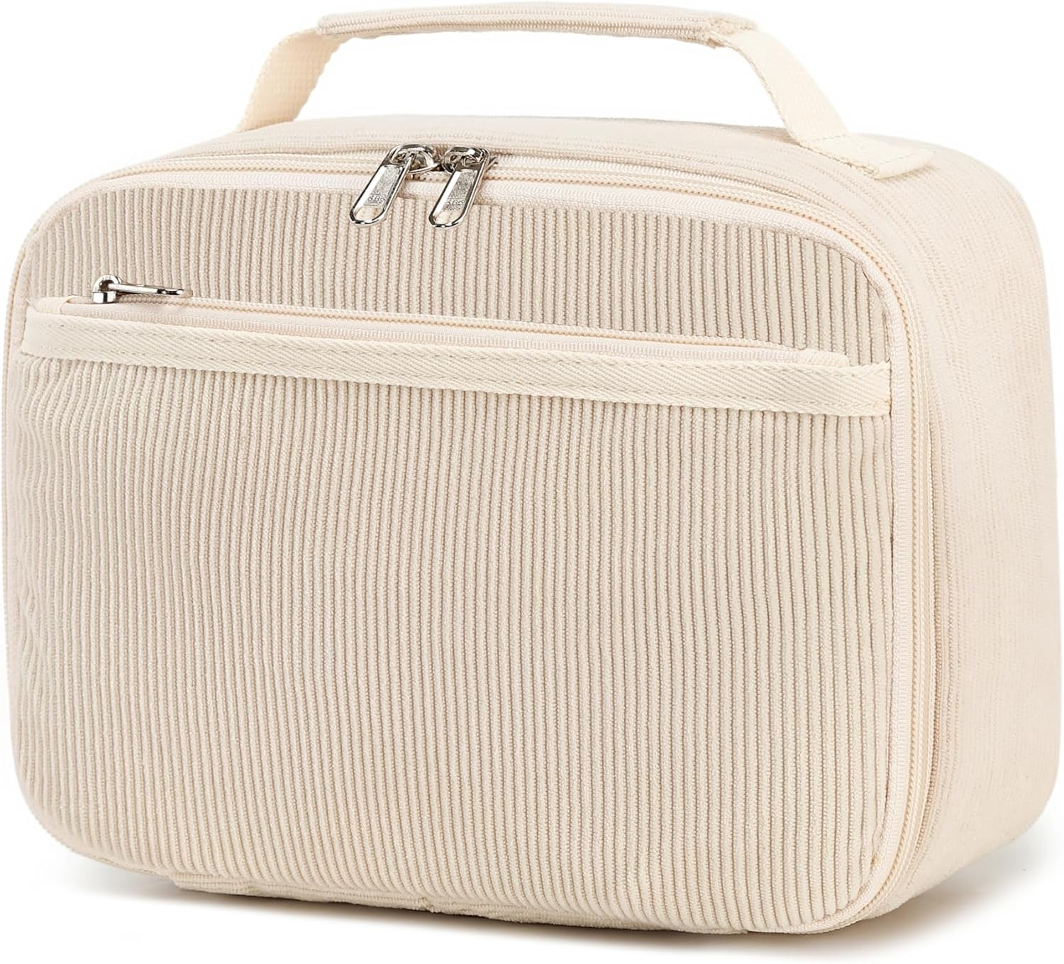 LEDAOU Children'S Lunch Bag Boys Girls 5L Lunch Bag Insulated Bag with Zip Thermal Bag Lunch Bag Cool Bag for School Hiking Work (Small White Strawberries)