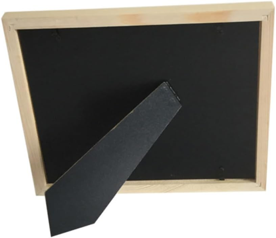 Handprint and Footprint Kit Wooden Photo Frame with Stamp Ink Pad for Boys and Keepsake for Shower Decor Natural Color