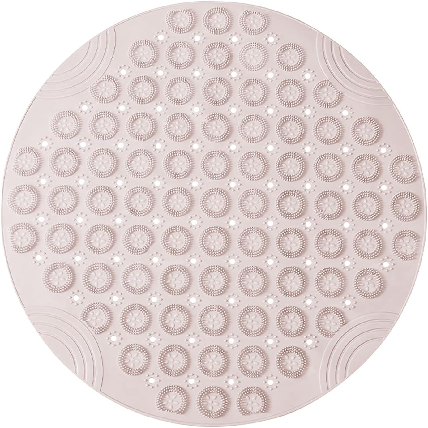 YSHIGUING Non Slip Shower Mat,Circle Shower Mat Non Slip anti Mold 30 * 30Cm Bathtub Mat with Suctions Cups and Drain Hole, TPE Bathroom Bathtub Mat for Elderly Bathroom,Machine Washable (Blue)