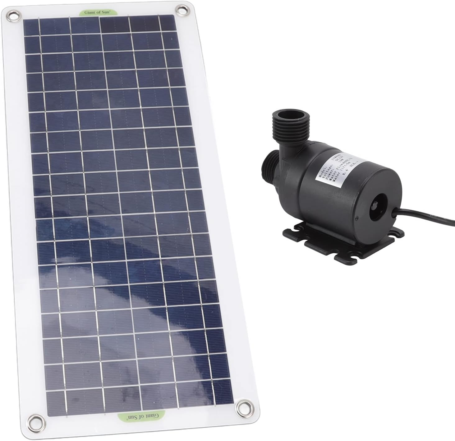30W Solar Water Pump Kit with Polysilicon Panel for Sun-Powered Fountains, Ponds, Hydroponics, and Gardens image number 4