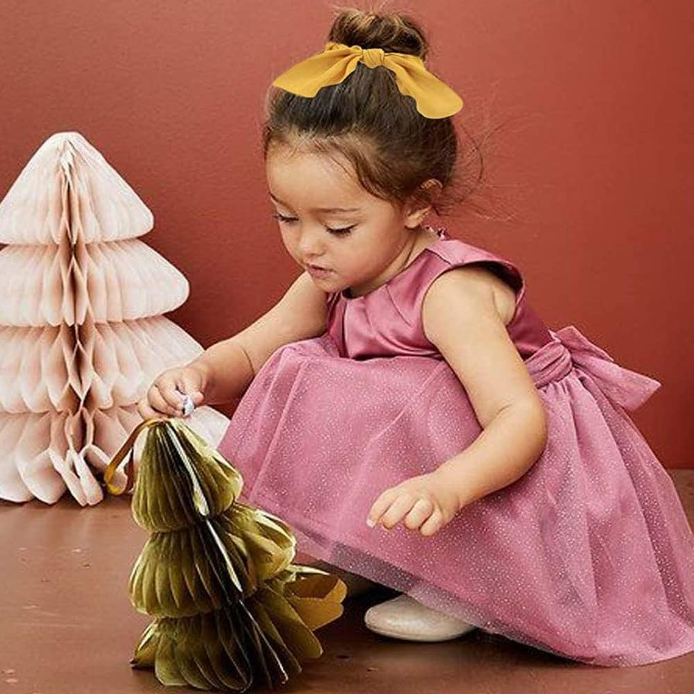 Pack of 10 Hair Bobbles Ponytail Holder Women Bow Hair Ties Rabbit Ear Hair Scrunchies Chiffon Ponytail Holder Hair Bows Ponytail Holder Hair Bobbles Ropes for Women or Girls (9 Colours) image number 1