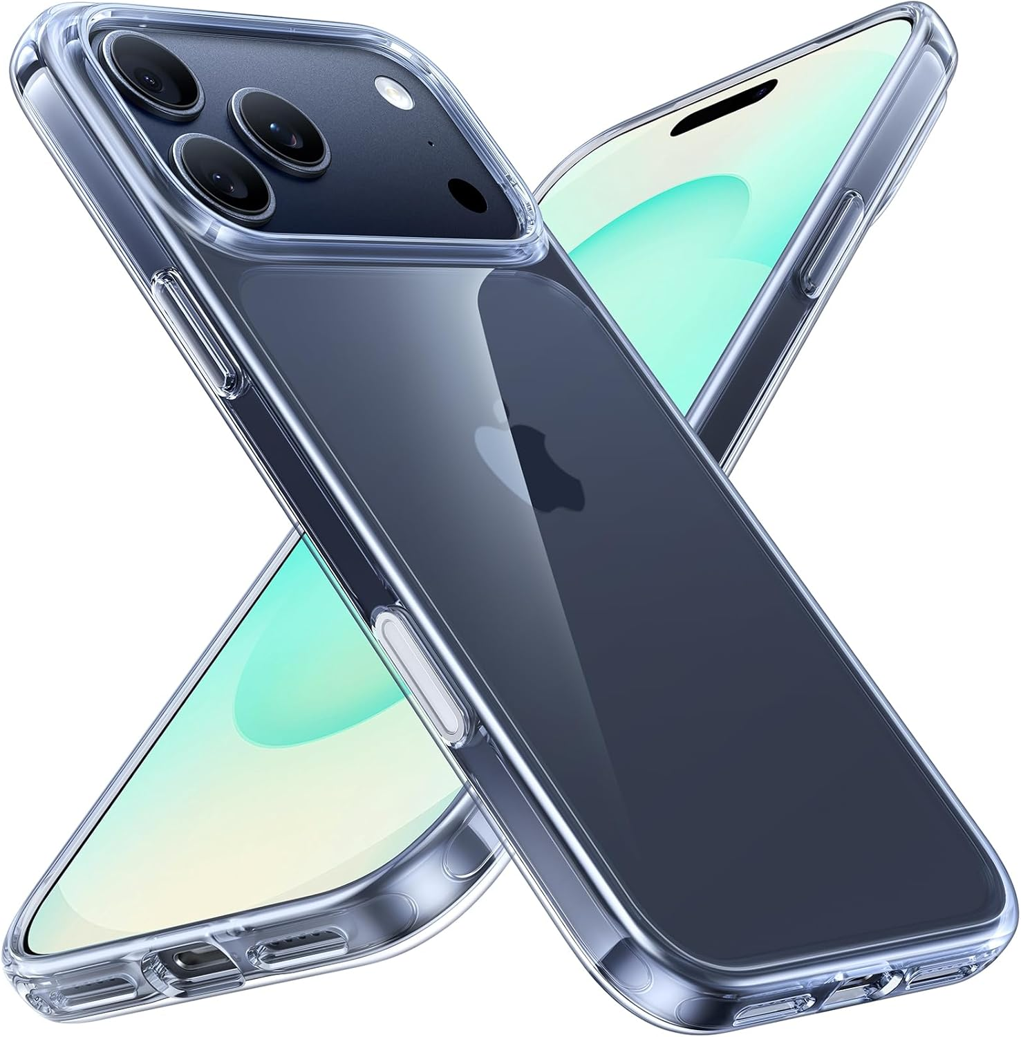 TORRAS Shockproof for Iphone 17 Pro Case, Non-Yellowing, 12FT Military-Grade Protection, Transparent Slim Case for Iphone 17 Pro Case, Diamond Clear, Hard, 6.3'' Guardian Series, Clear