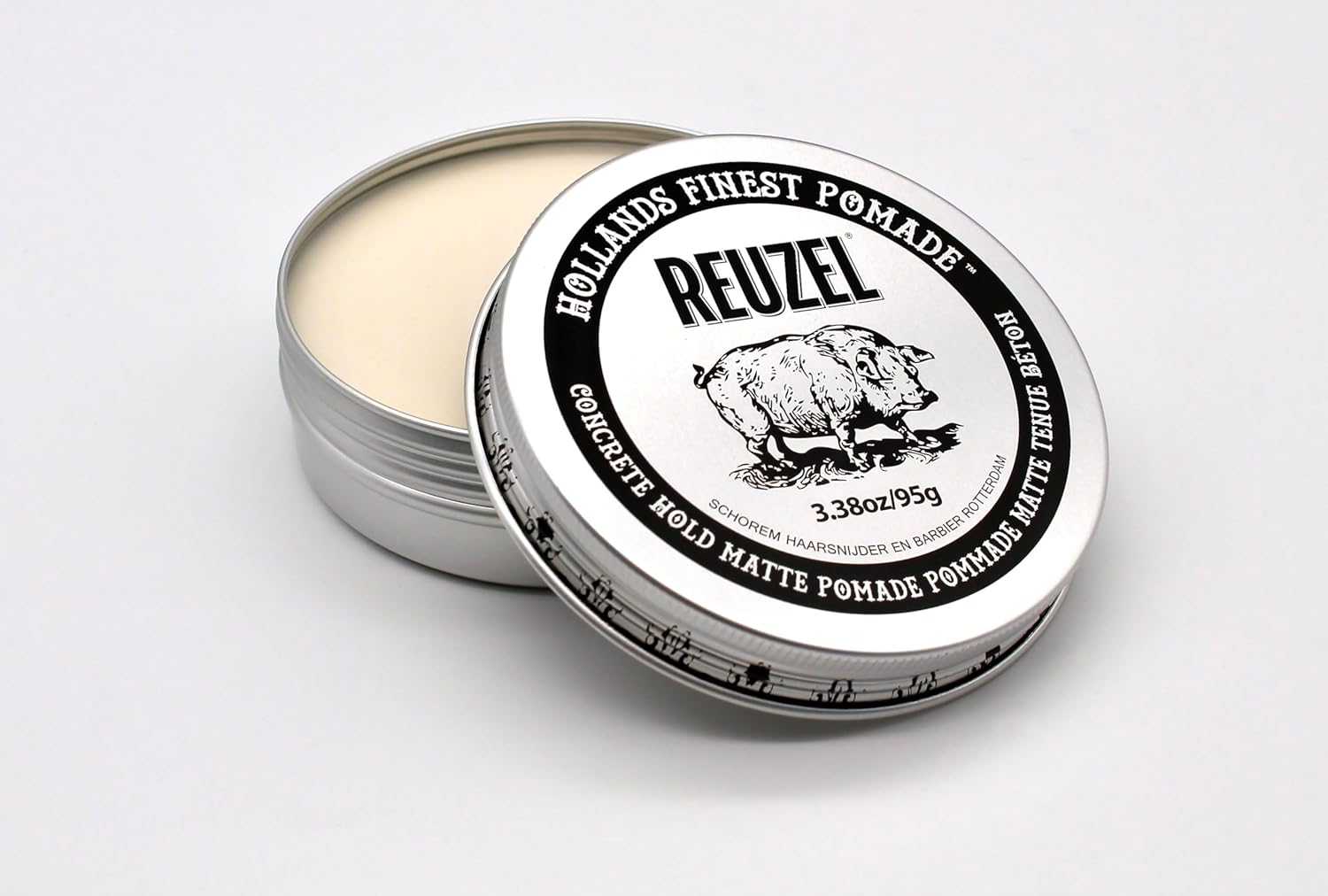 Reuzel Concrete Hold Matte Pomade, Extra Firm Hold Pomade for a Strong Natural Looking Hairstyle 3.38Oz/95G image number 2